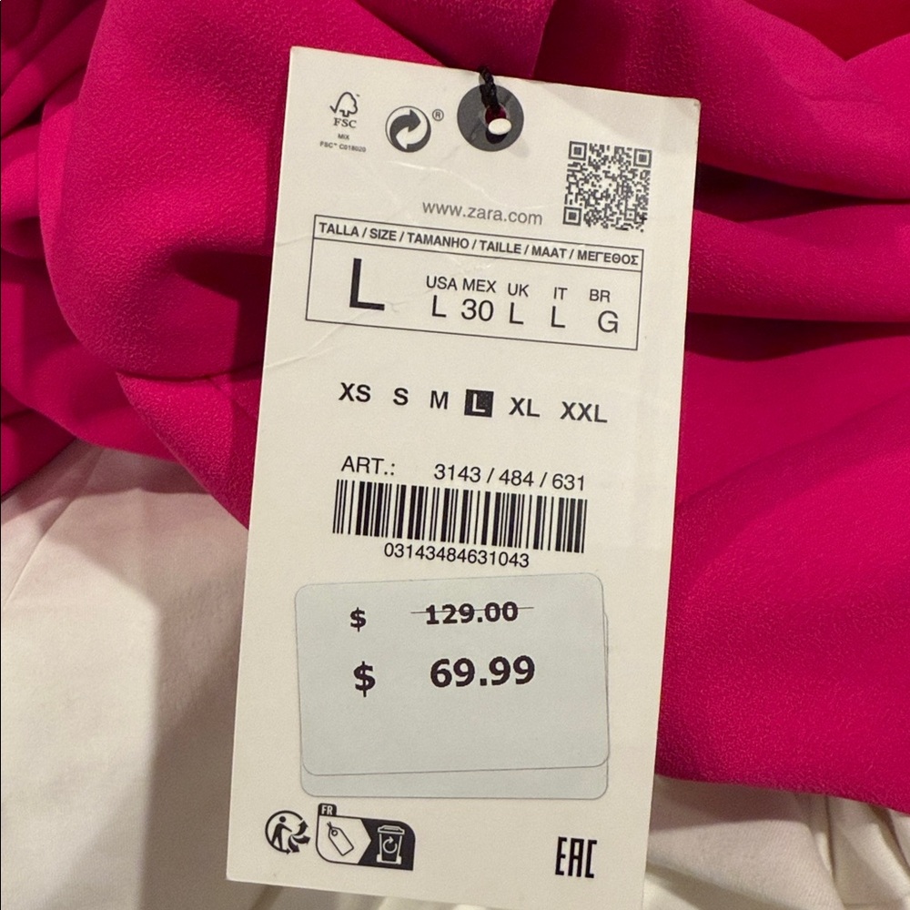 Zara Women's Pink Belted Blazer - Picture 3 of 3